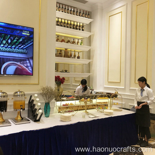 fruit plate three levels hotel buffet display rack.